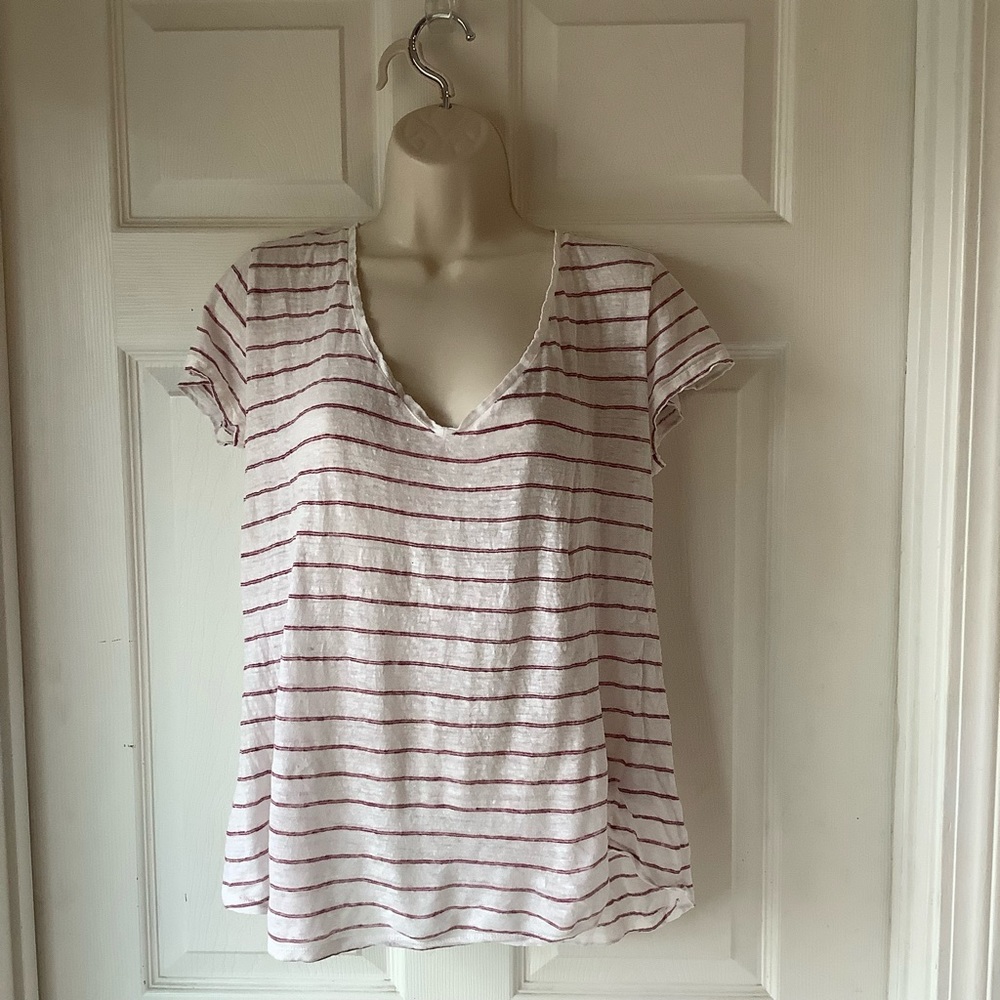 PAIGE 100% Linen Tee Size M